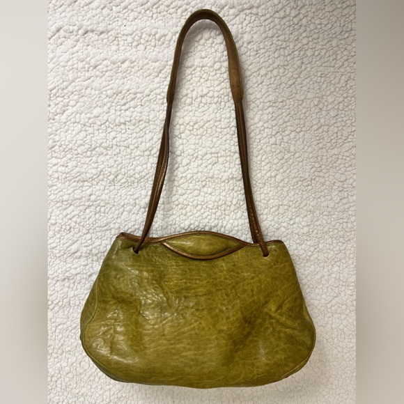 Jo Ann Page Medium East-West in Olive Cow and Bronze Trim, Full-grain Leather - Picture 2 of 14
